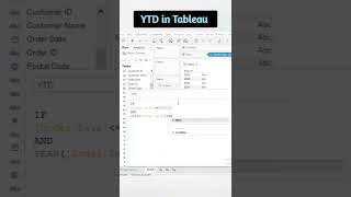YTD in Tableau | Year to Date Sales | #tableau |   #tableaututorial | @SwapnJeet