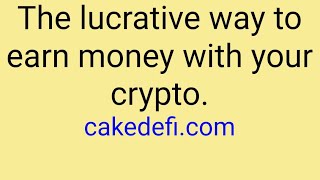 CAKE DeFi! FREE $5.00 Bonus! See details in 👇 description to get yours + SWEET deposit Bonus! Enjoy👍