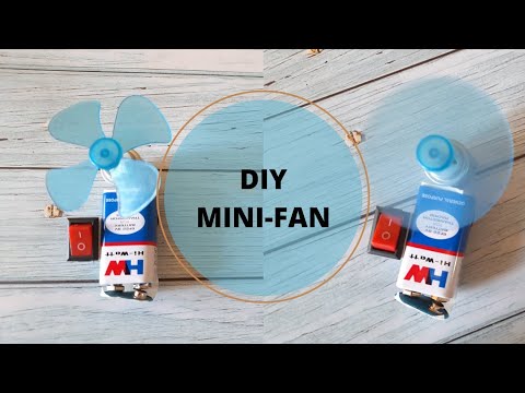 How to make mini DC motor Fan with 9 volts battery