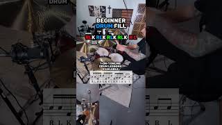 BEGINNER Drum Fill! (EASY Drum Lesson) #drums 🥁