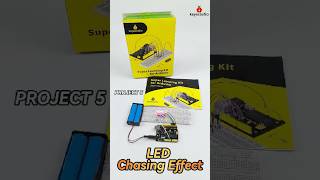 Learn Arduino Super Learning Kit Course: LED Chasing Effect💡#shorts #keyestudio #stem #arduino #diy