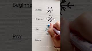 Draw Snowflakes Tutorial ❄️ #shorts #nhuandaocalligraphy #snowflakes