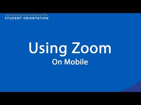 Using Zoom on Mobile Devices
