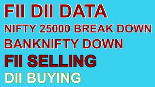 FII DII DATA ANALYSIS 🔴 FII DII DATA SELLING 🔴