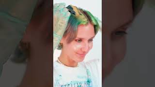 Color correcting my green hair! #hairdye #hairchange #greentocopper