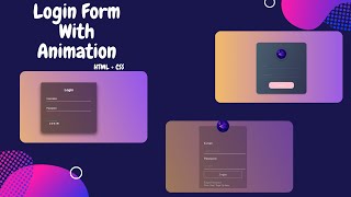 Login Form design with animation