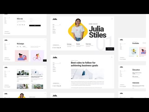 Julia | One Page Portfolio HTML Template | Free Source Code