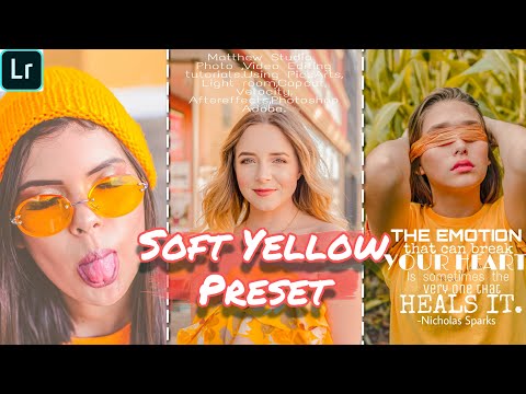 Soft Yellow Preset  | Lightroom Adobe Preset Tutorials | Free Preset In DNG |Mobile Lightroom Preset