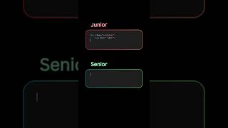 Junior vs Senior Developer #csstricks #webdesign #juniorvssenior