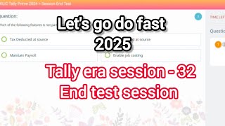 klicTally prime era session 32 question in english |Mkcl Tally era session 32 end test all questions