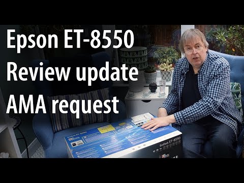 Epson ET-8550 printer review notes update and request for questions. Six ink Eco-tank printer.