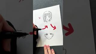 Super easy! How to draw a crying face! #shorts