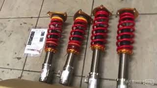 SUBARU IMPREZA GC8 硬皮鯊魚，避震系統懸吊系統改裝APOLLO 改裝避震器，高低軟硬阻尼可調整安裝施工+四輪定位服務