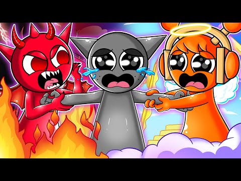 Angel Oren vs Demon Raddy! Who Will Gray Choose?| Incredibox Sprunki Animation