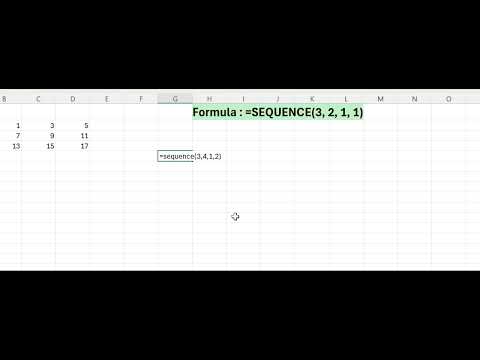 Sequence Excel Function #excel #dataanalysis #regression  #exceltips #exceltricks #education