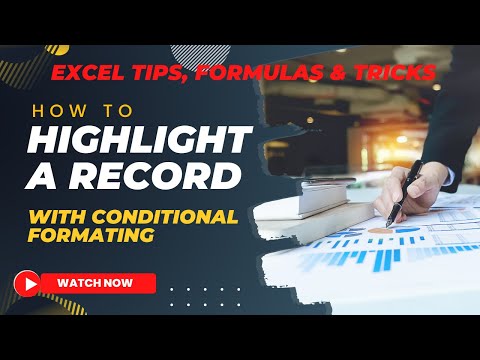 How to Highlight a Recrod in Excel Easy