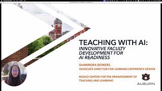 [Fall Forum 23'] Teaching with AI: Innovative Faculty Development for AI Readiness - Shawndra Bowers