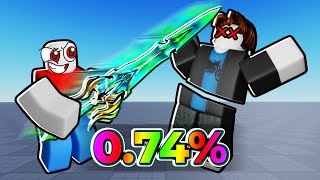 I got the NEW 0.74% AETHERION SWORD in Blade Ball..