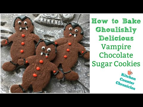 Ghoulishly Delicious Vampire Chocolate Sugar Cookies