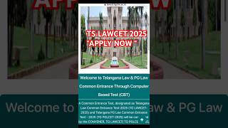 Ts lawcet 2025 "APPLY NOW" #tslawcet #lawstudent #tslawstudent#lawyer #advocate #lawstudentlife #law