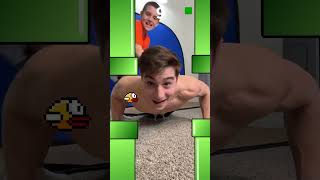 Flappy bird ￼push-ups, but with a big distraction