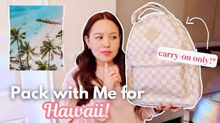 Pack with me for a week in Hawaii 🌺 the ultimate pack with me, carry-on only, what to pack, spring