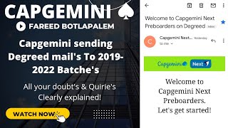 #capgemini Next Preboarders on #Degreed mail #update | #capgemini Degreed mail doubt's & Quirie's!!