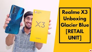 Realme X3 unboxing & impressions [Retail Unit ] | Realme X3 Glacier Blue 🔥