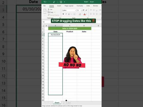 Stop Dragging dates like this‼️ Use this trick to auto fill dates in just 2 seconds🔥🤯 #exceltricks