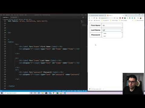 HTML Form - Part One[ Form structure and setup - Table, input, label tag]