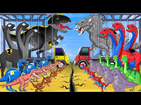 BATMAN Spinosaurus, Mosasaurus of Godzilla: Indominus Dinosaurus Jurassic World Evolution2 Animation