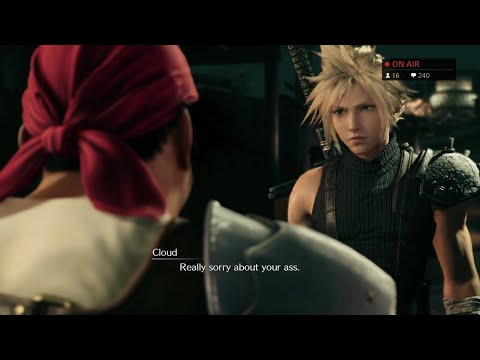 Cloud comforts Wedge - Final Fantasy VII Remake