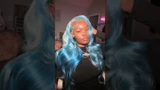 Custom Color Wig Install 💙 Megalook Hair ✨ #wiginstall #wigreview #amiyanushen #babyhair