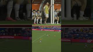 Messi reacts to Lautaro MartÃnez s goal in extra time #messi #copa #argentina #colombia #goal