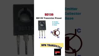 BD139 TRANSISTOR PINOUT #akexperiment #electronic #pinout #BD139 #139 #NPN #transistor #shorts