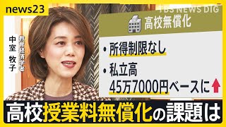 塾への支出が増える？競争が激化？高校授業料無償化の課題は…中室牧子さんと考える　大阪府立高校の校長「公立はかなり苦しい状況」【news23】｜TBS NEWS DIG