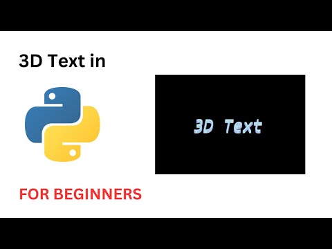 How to make 3D Text in Python?