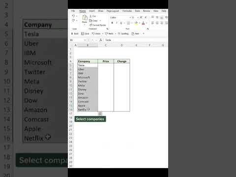Real-time stock prices into Excel | Stock Market | Share #excelshortcuts #shorts #youtubeshorts #ca