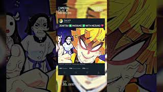 Zenitsu ❎️ inosuke ✅️ With Nezuko ❤️ #demonslayer #animeshorts