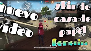 me compro la skin/de la casa de papel femenina y juego un duelo de escudras épico😱😎