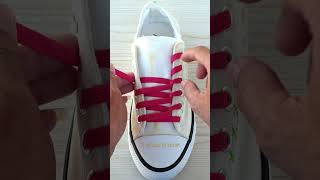How To Tie Shoelaces, How to make shoe lace style convers, #shoelaces #viral #satisfying #craftsdiy