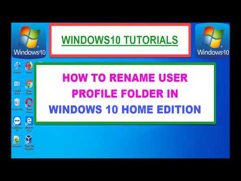 Windows 10(Home Edition):How to rename user profile folder  ,Change User Profile Folder Name