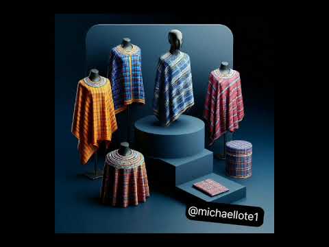 Maasai shukas checkered on sleek podium display ❤