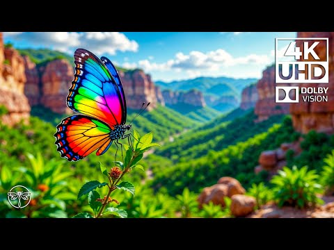 Wings in Harmony 4K 🦋🍀  Relaxing Piano & Insect Rhythms in a Tranquil World