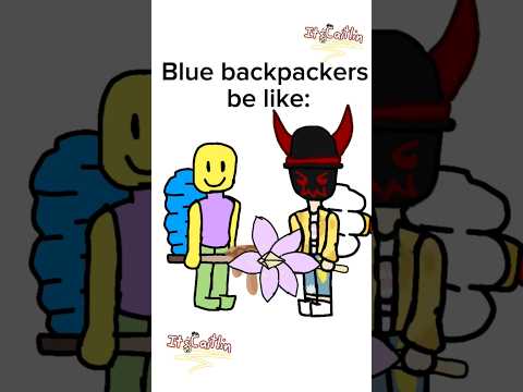 Blue Backpackers be like:  #beeswarmsimulator#Bss#Animation