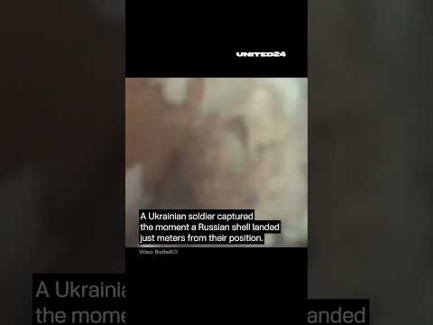 Russian Shell Landed Just Meters From Ukrainian Soldiers #warinukraine
