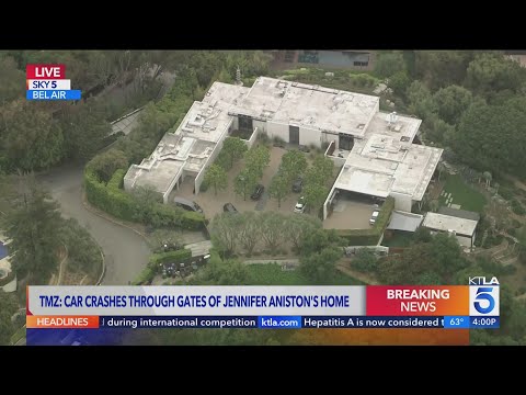 Man crashes into Jennifer Aniston’s gate while she’s home