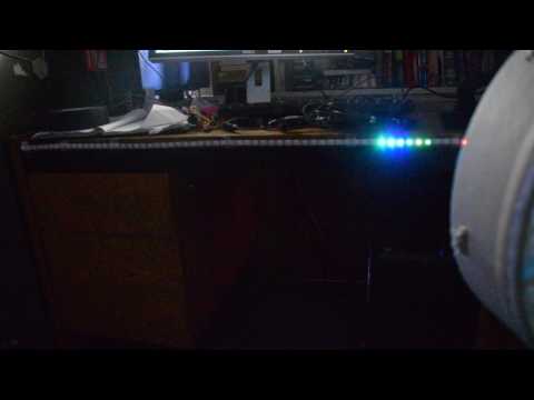 Demonstrating a few sound reactive routines, including FHT.
