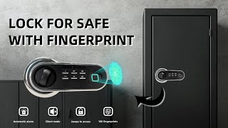 📢 Advanced Black Electronic Lock – Fingerprint & Code Security 🔒✨