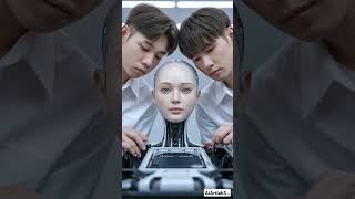 Boys are repairing a female humanoid robot 🤖😁 #futuretech #humanoidrobot #technology #airobot #robot